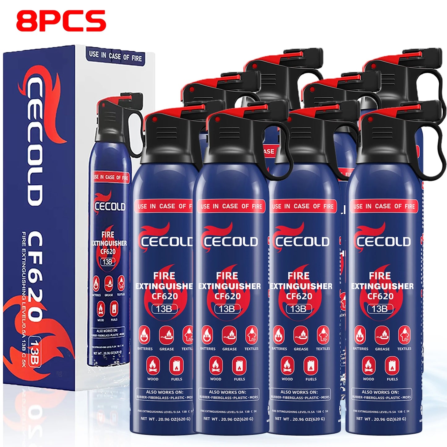 Home Fire Extinguisher, 5-in-1 Mini Fire Sprayer with Mount, Water-Based Fire Extinguishers, Can Prevent Ignition